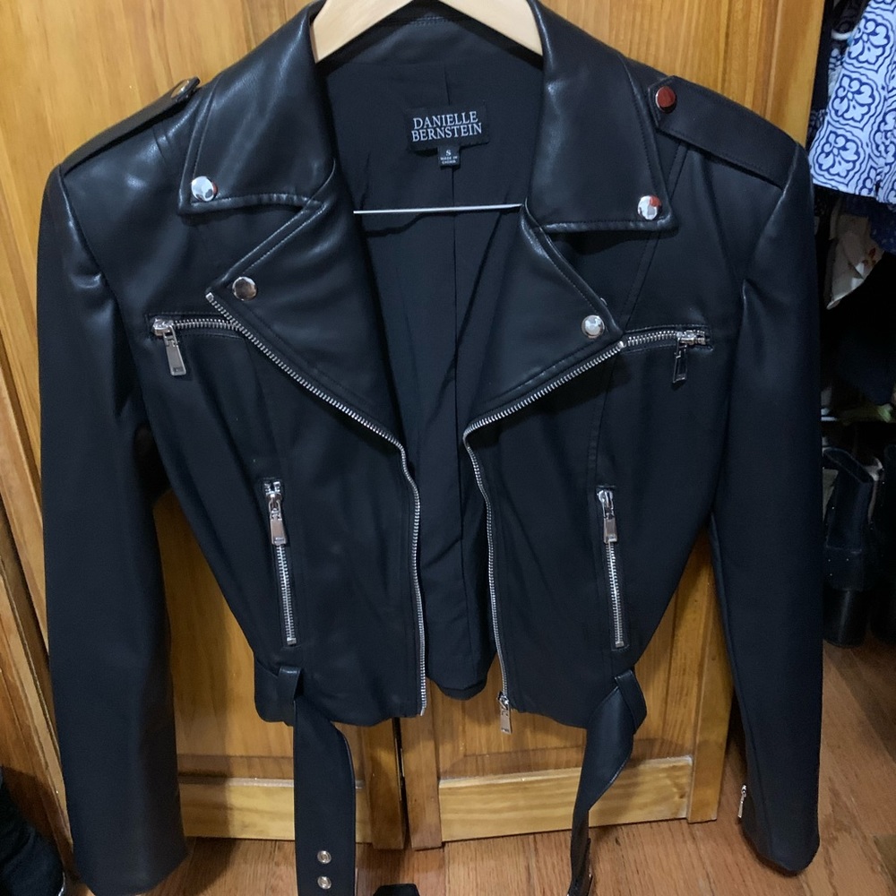 NWOT Danielle Bernstein
Faux-Leather Moto Jacket, Created for Macy's